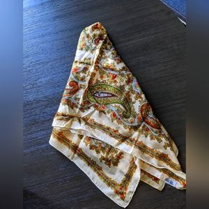 Vintage WPL 6119 Hand Rolled Scarf Wrap Made In Japan